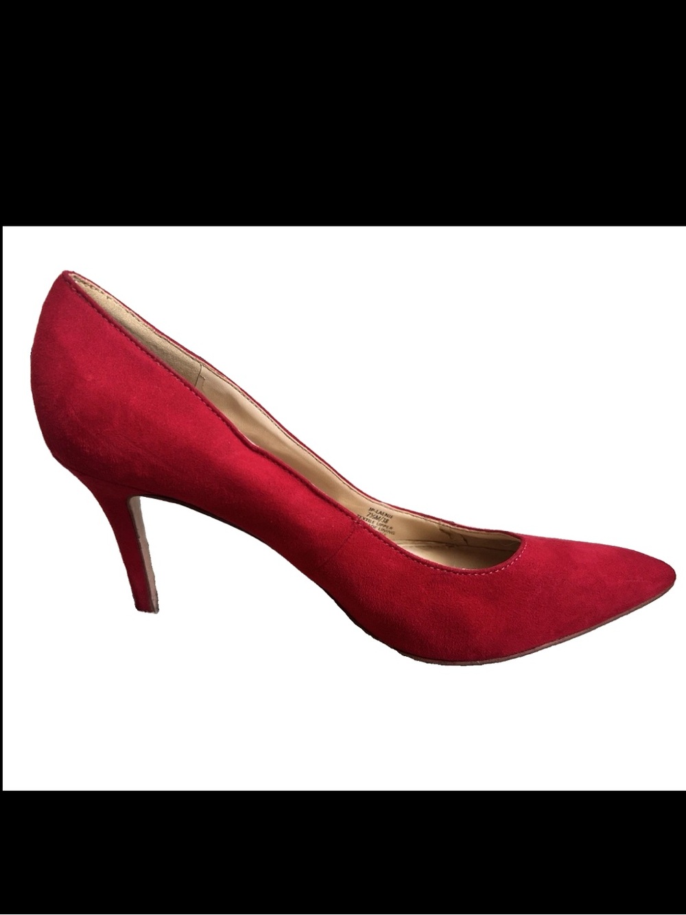 Jessica Simpson Laenie Red Suede Pointed Toe Pumps Heels Women’s Size 7.5M EU 38